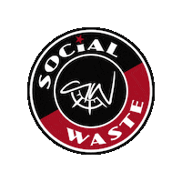 SocialWaste logo hip hop hiphop badge Sticker