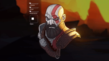 Animación 2D de Kratos