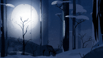 picnic-studio christmas snow xmas reindeer GIF