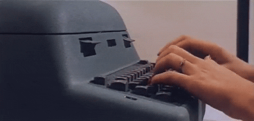 typing typewriter GIF