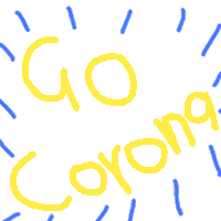 lasertruf doodle corona go corona lasertruf Sticker