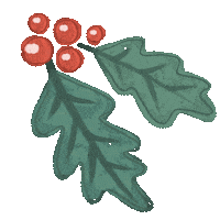 hsiaowenmao christmas holly berries hsiaowen Sticker