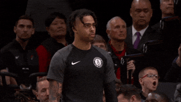 dangelo russell player bench GIF by NBA
