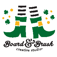 St Patricks Day Gold Sticker by Board & Brush Creative Studio