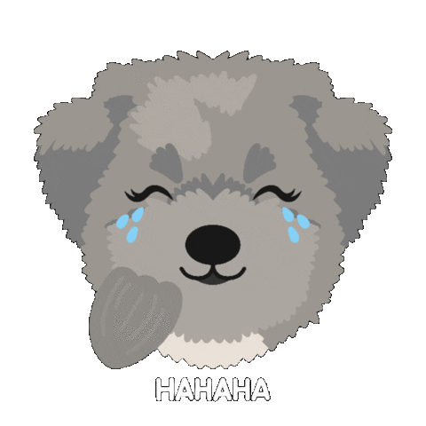 Illustration Laughing Sticker