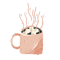 mono__mono christmas coffee illustration winter Sticker