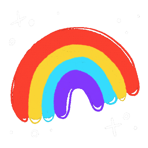 Happy Rainbow Sticker by Chuubibi