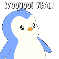 Lets Go Yes Sticker by Pudgy Penguins