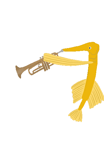 Fish Trumpet Sticker