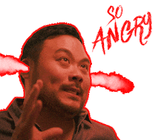 angry fired up Sticker by Ugly Delicious