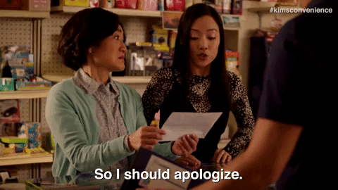 Sorry Andrea Bang GIF by Kim's Convenience