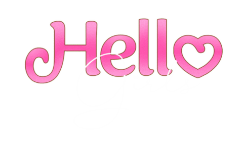 Girls Hello Sticker