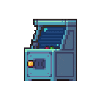 PapadosioOfficial pixelart arcade speakers synthesizer Sticker