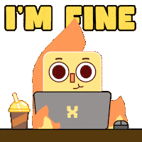 This Is Fine Sticker by Nexio