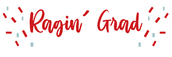 Ragin Cajuns Grad Sticker by University of Louisiana at Lafayette