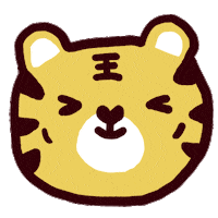 elmoivy tiger shy dimple smile tiger Sticker