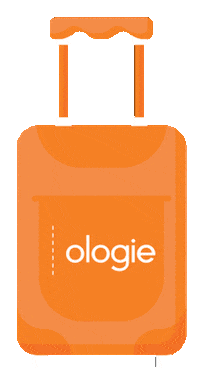 Ologie travel van road trip luggage Sticker