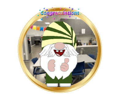 Congratulations Gnome Sticker