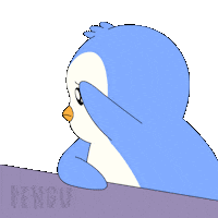 Sad Still Waiting Sticker by Pudgy Penguins