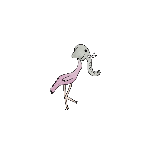 melissagenthner giphyupload elephant flamingo melissa Sticker