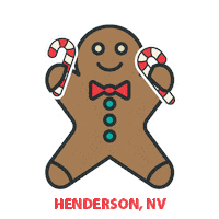 Gingerbread Man Christmas Sticker by City of Henderson