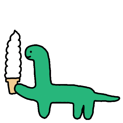 Dinosaur Eating Sticker