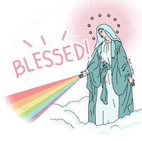 sejomora rainbow sky blessed virgin GIF
