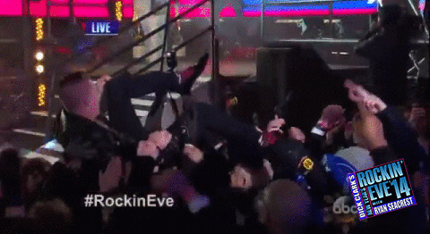 crowd surfing GIF by New Year's Rockin' Eve