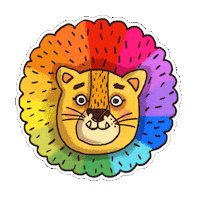 Colors Lion Sticker
