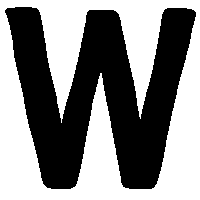 Alphabet W Sticker