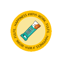 FULFIL happy work chocolate energy Sticker