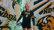 Volleyball Bison GIF by NDSU Athletics