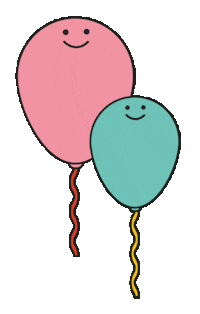 Sylphe happy party birthday ballon Sticker