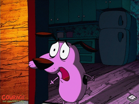 Courage-the-cowardly-dog-scared GIFs - Get the best GIF on GIPHY