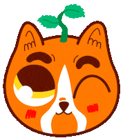 Cat Grow Sticker by @gallegoseba
