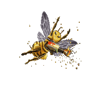 Fly Bee Sticker by letsgo.gorilla