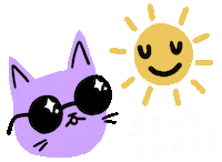 Stay Cool Summer Sticker by Tobyilikecats
