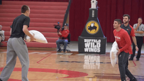 Pillow Fight Msummbb GIF by MSUM Dragons