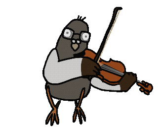 rodsmirage giphyupload pigeon dove violin Sticker