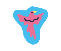 lesminimondesfr voyage enfant oiseau animaux Sticker
