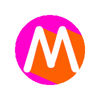 Pink Orange Sticker