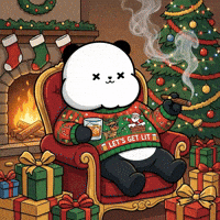 Merry Christmas Fireplace GIF by Kanpai Pandas