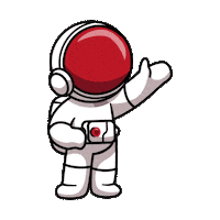 Wave Astronaut Sticker by Schiwyair
