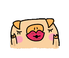 pig love Sticker by Laurie Lo