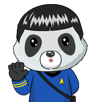 Star Trek Hello Sticker by PandaPals