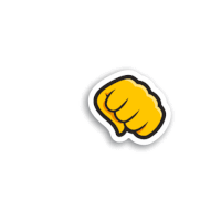 Sign Language Fist Bump Sticker by Sorenson