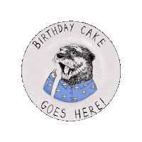 Jimbobart happy birthday happy birthday cake Sticker