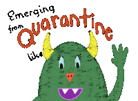 Monster Leaving Sticker