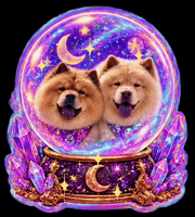 chowchows_sukiandmika halloween trick or treat cute dog spooky season GIF