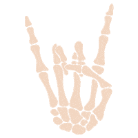 Rock N Roll Skelton Sticker